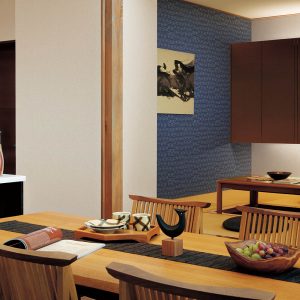 Ảnh thi công giấy dán tường Nhật Bản BA5423